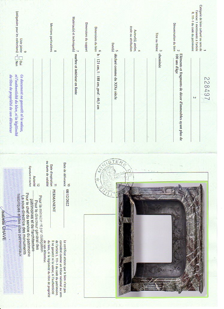 Export certificate