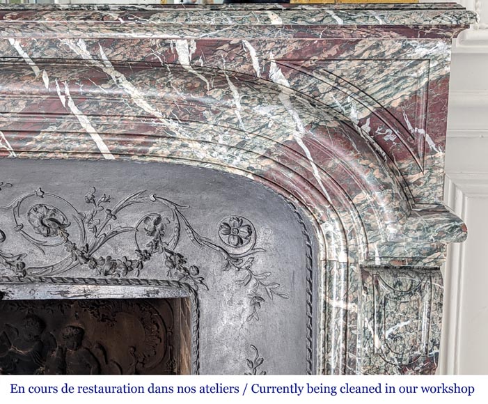 Important Regency style fireplace in Campan marble-6