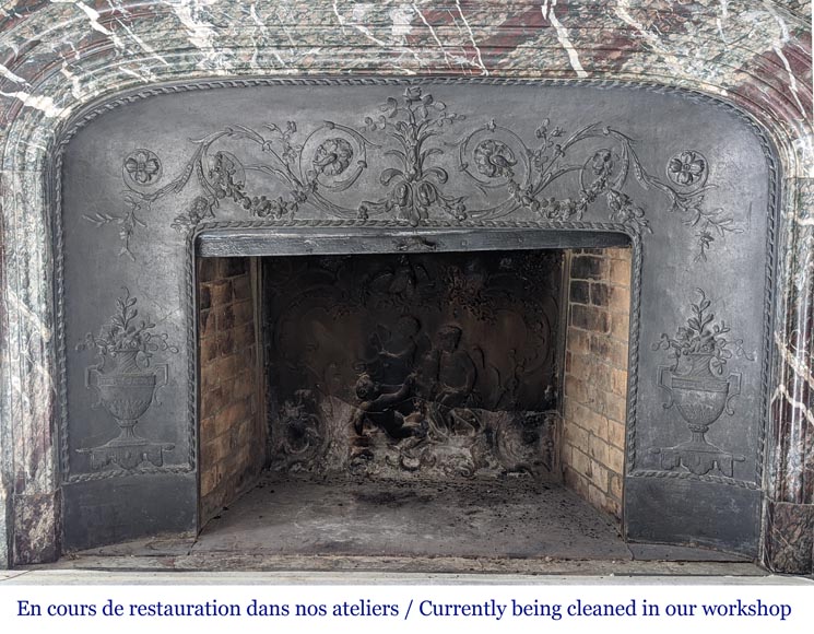 Important Regency style fireplace in Campan marble-8