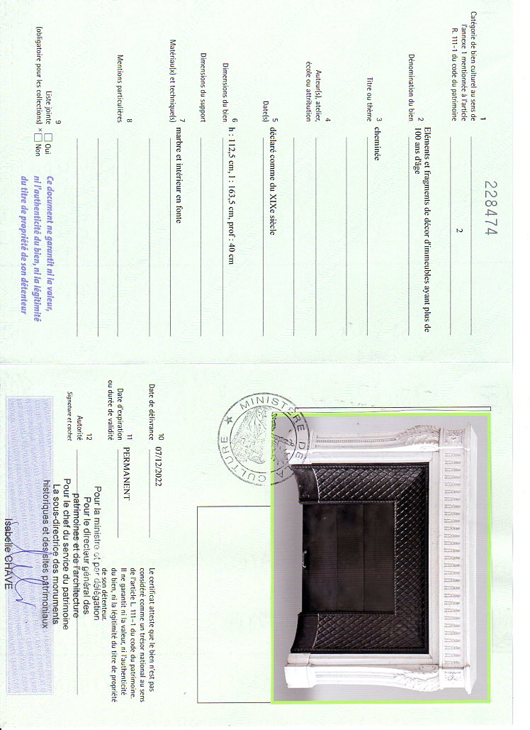 Export certificate