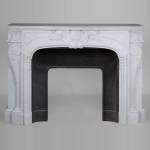 Napoleon III style mantel in Carrara marble