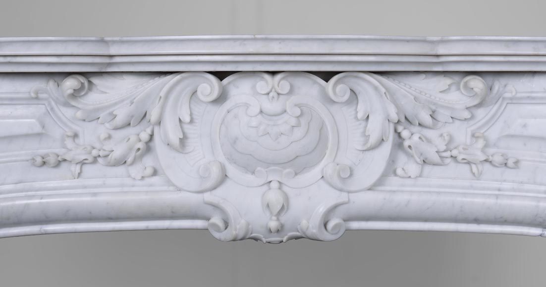Napoleon III style mantel in Carrara marble-1