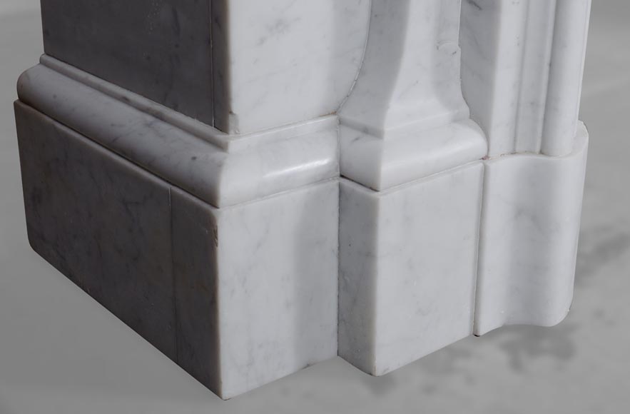 Napoleon III style mantel in Carrara marble-8