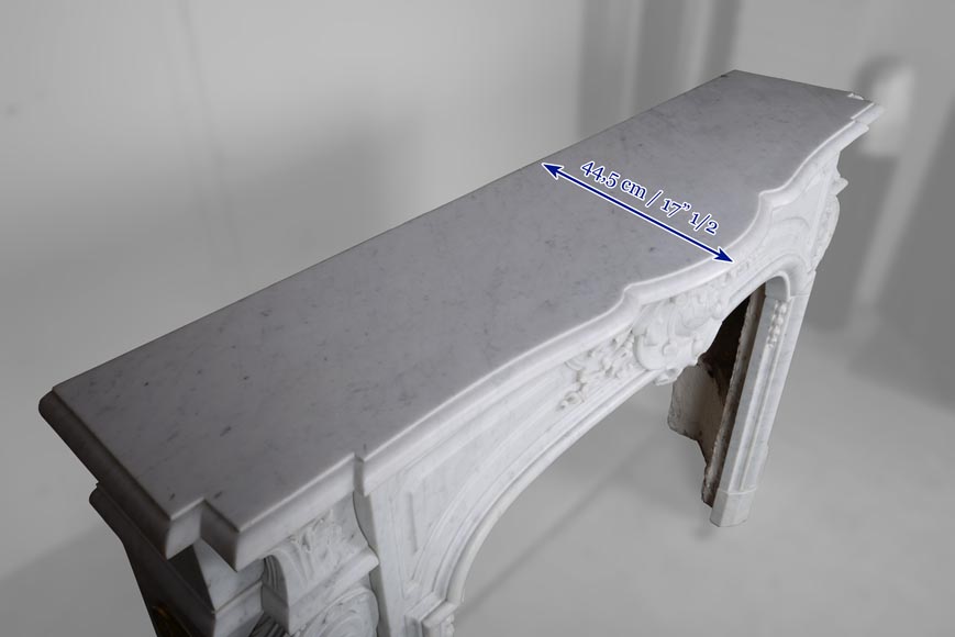 Napoleon III style mantel in Carrara marble-13