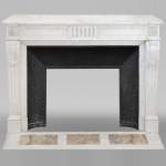 Louis XVI style fireplace in Carrara marble