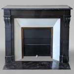Napoleon III style mantel in black marble