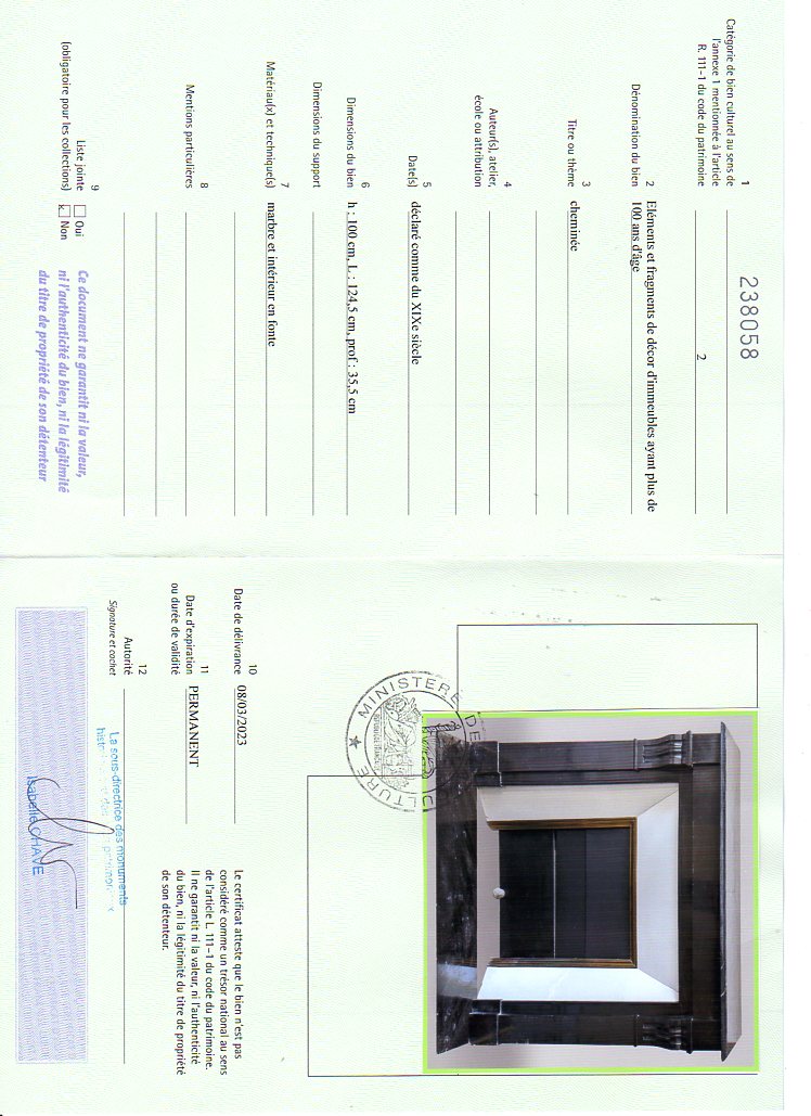 Export certificate