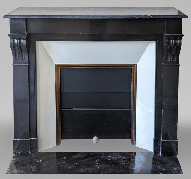 Napoleon III style mantel in black marble-0