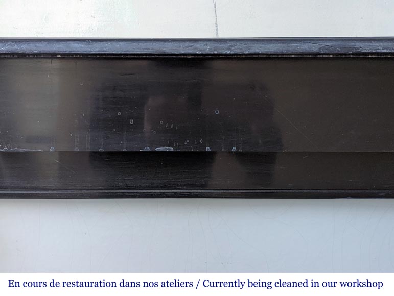 Napoleon III style mantel in black marble-1