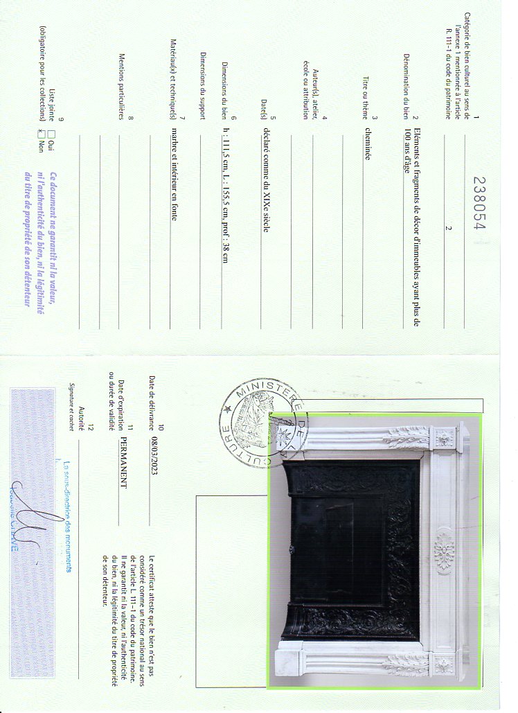 Export certificate