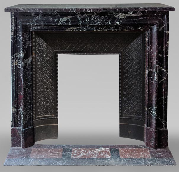 Louis XIV style mantel in Lepanto marble-0