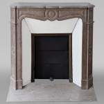 Louis XIV style fireplace in Lunel marble