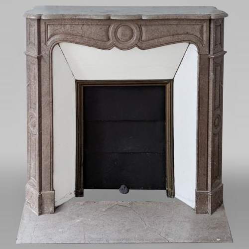 Louis XIV style fireplace in Lunel marble