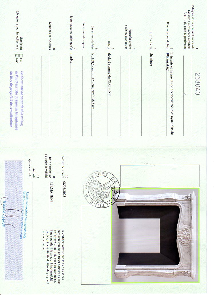 Export certificate