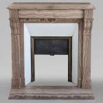 Small Napoleon III style mantel in Lunel marble