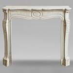 Pompadour mantel in Carrara marble
