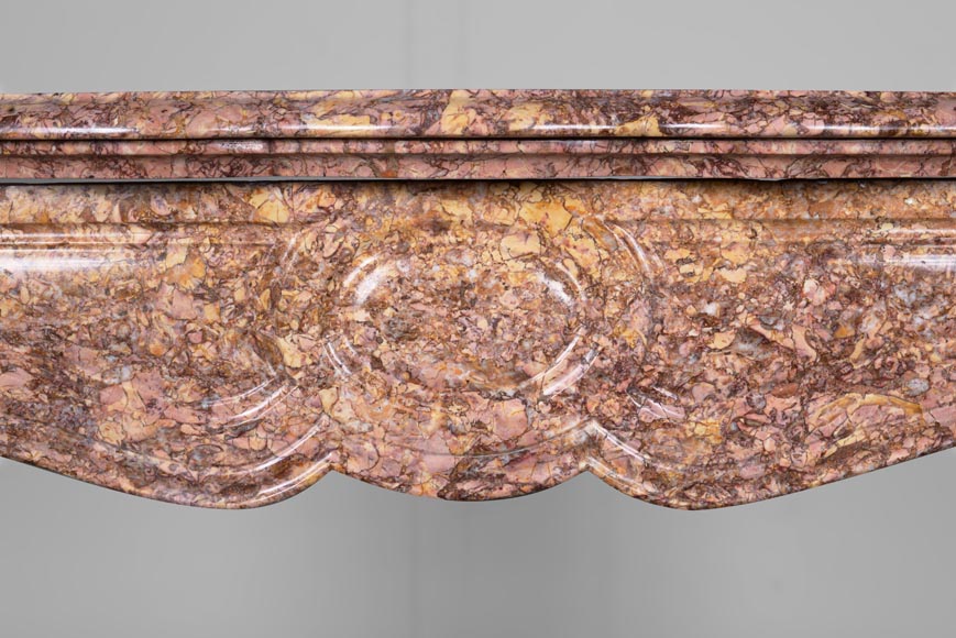 Louis XV style mantel in Brocatelle marble-1