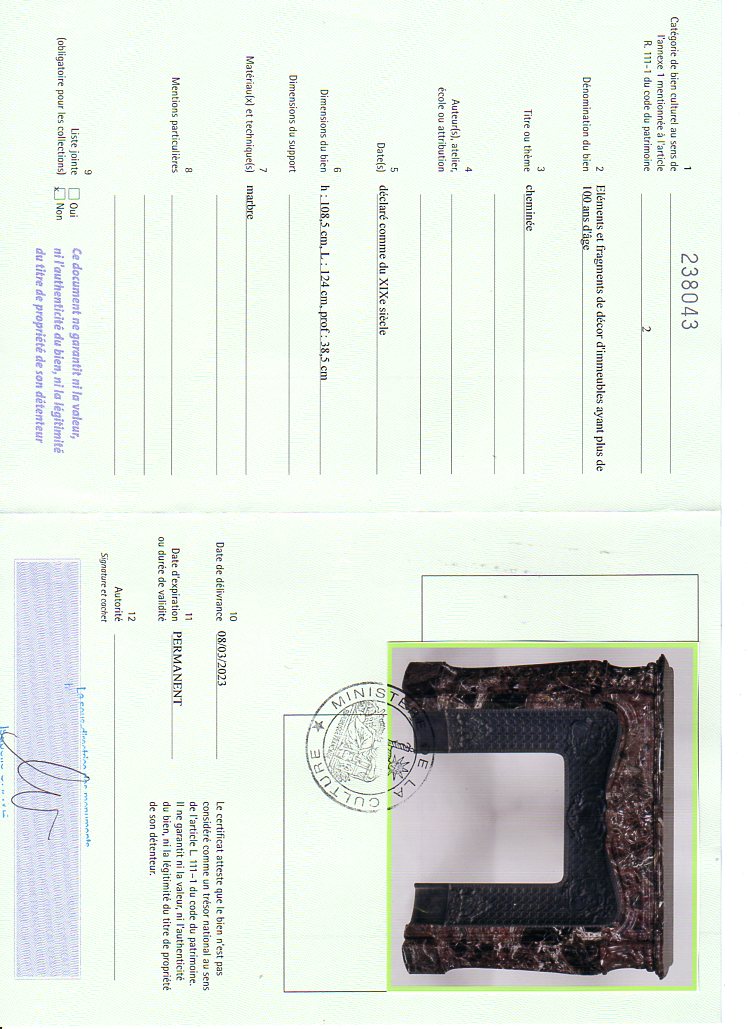 Export certificate