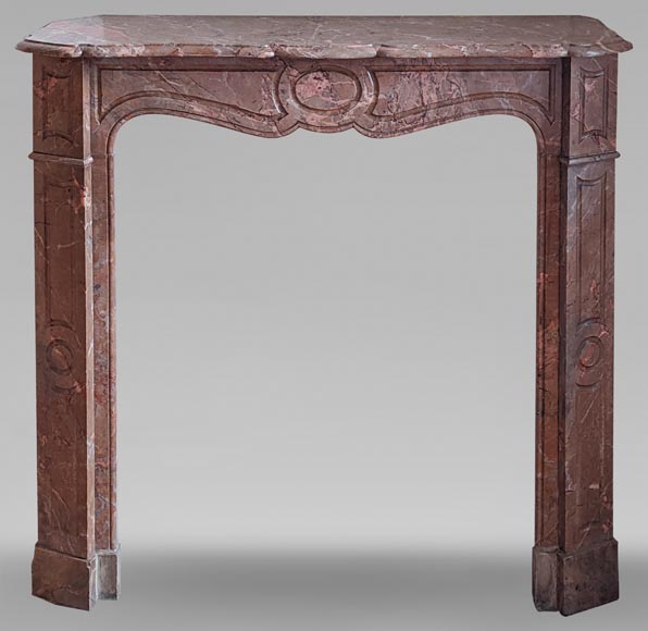 Small Pompadour fireplace in Enjugerais marble-0