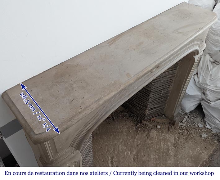 Régence period stone mantel-7