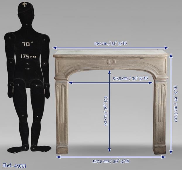 Régence period stone mantel-8