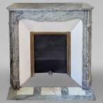 Pompadour mantel in Bleu Fleuri marble