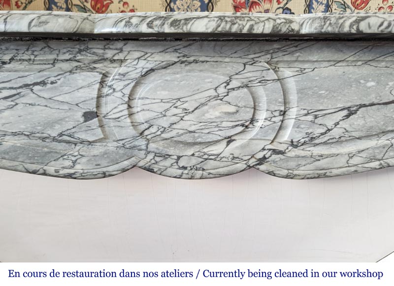 Pompadour mantel in Bleu Fleuri marble-1