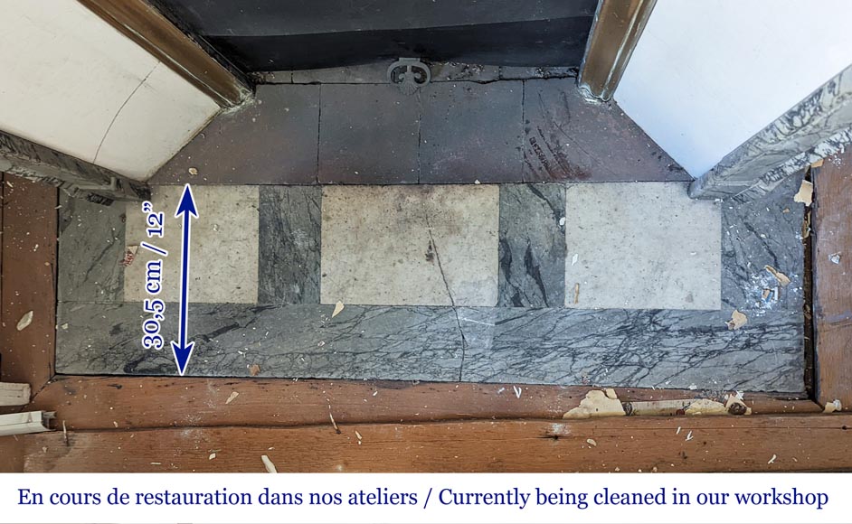Pompadour mantel in Bleu Fleuri marble-7