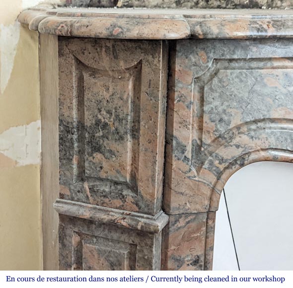 Pompadour mantel in Enjugerais marble-2
