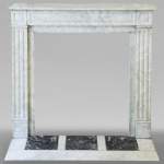 Antique Louis XVI style mantel in Carrara marble