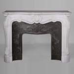 Louis XV style mantel in Carrara marble