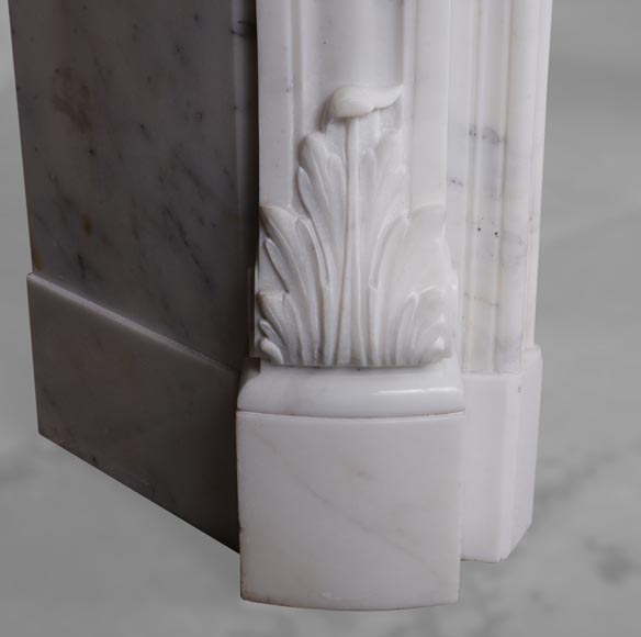 Louis XV style mantel in Carrara marble-6
