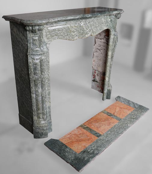 Pompadour mantel in Vert d'Estours marble-2