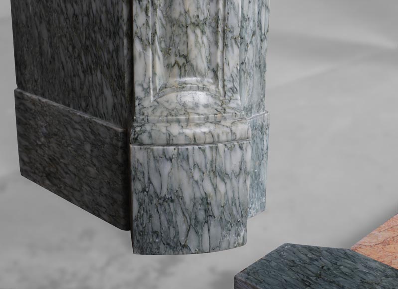 Pompadour mantel in Vert d'Estours marble-4
