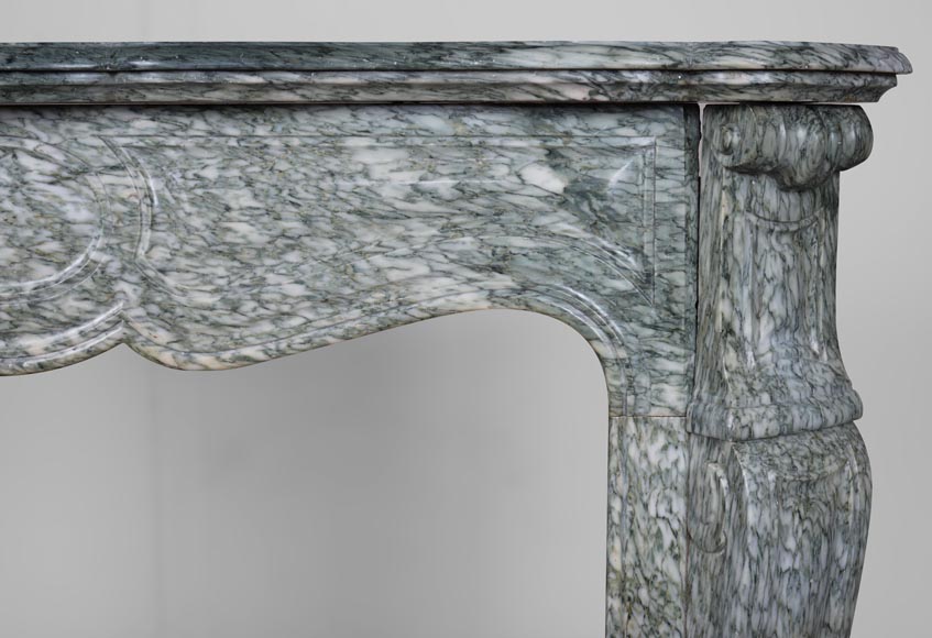 Pompadour mantel in Vert d'Estours marble-6