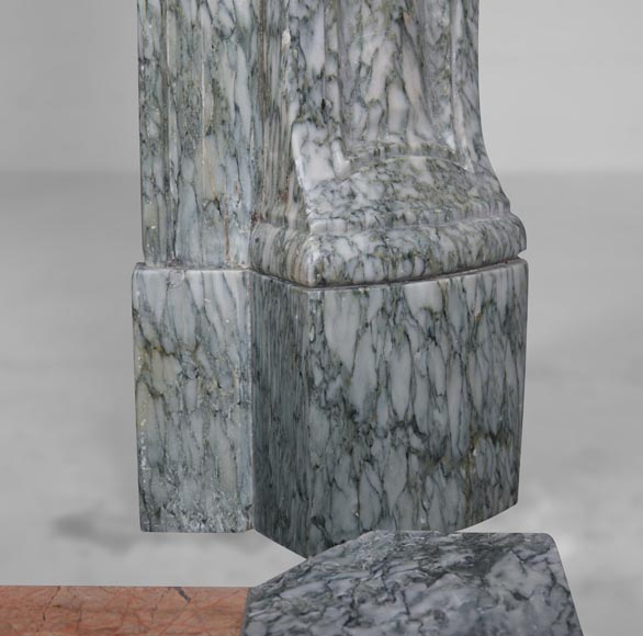 Pompadour mantel in Vert d'Estours marble-7