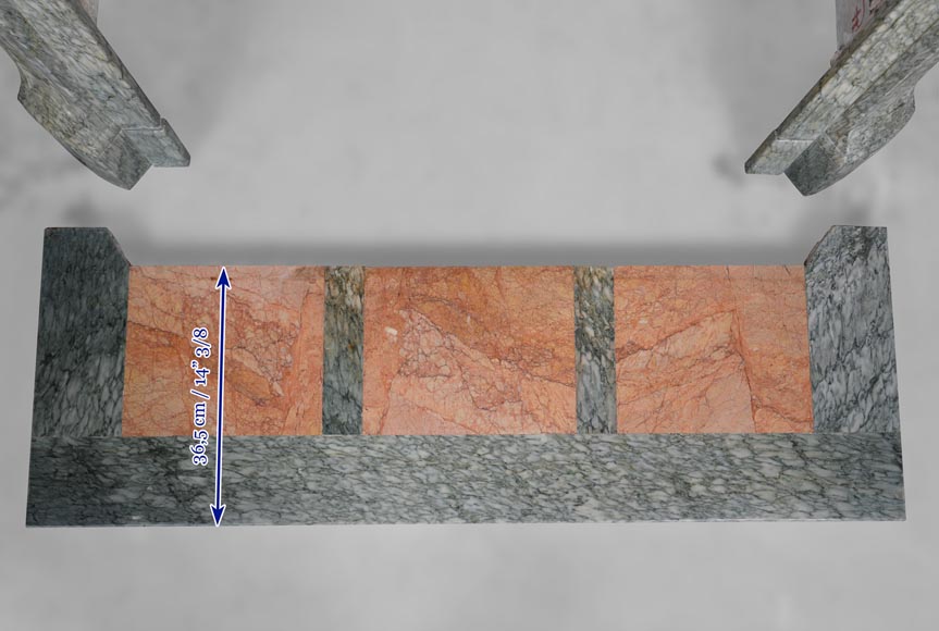 Pompadour mantel in Vert d'Estours marble-8