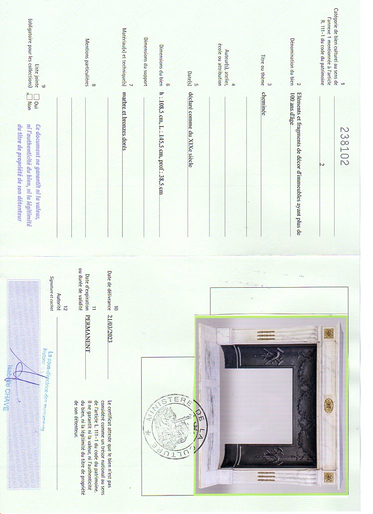 Export certificate