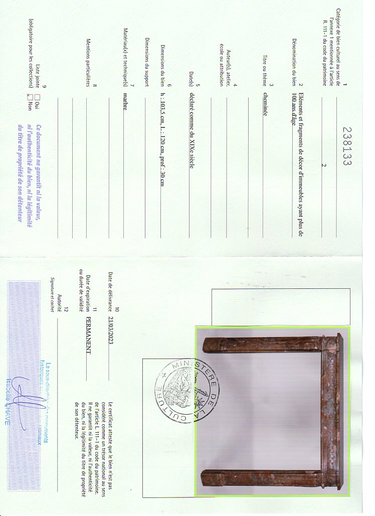 Export certificate