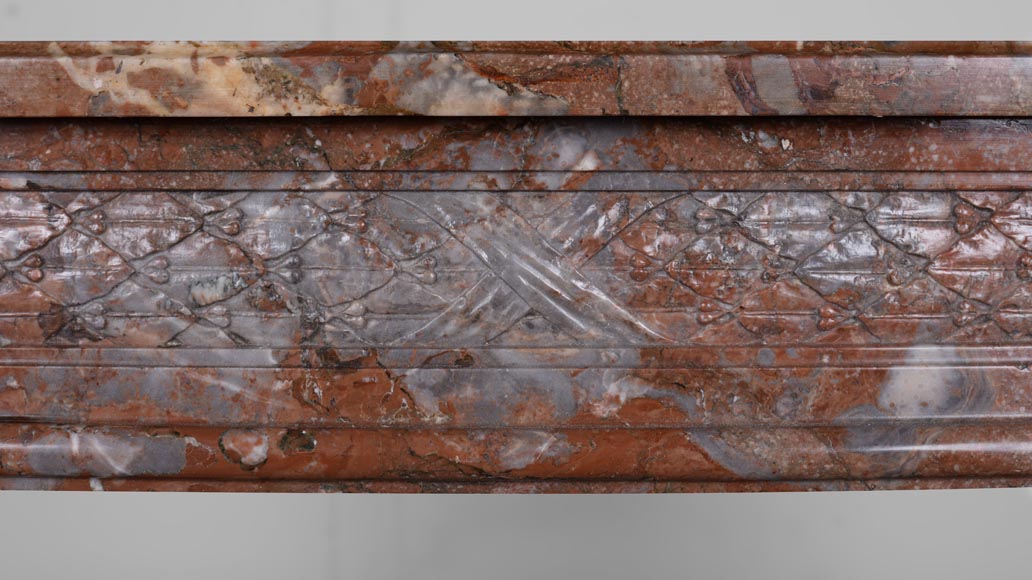 Louis XVI period mantel in Royal Red marble-1