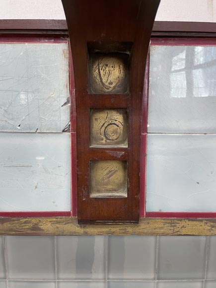 Art Deco ceramic and wood mantel-2