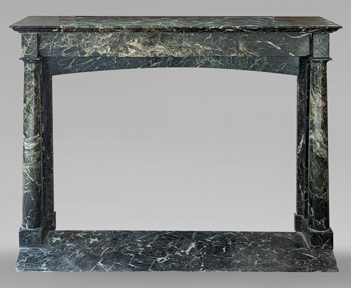 Empire style mantel in Sea Green marble with detached columns-0
