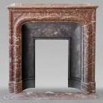 Louis XIV style mantel in Red marble from the North