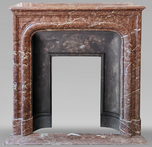 Louis XIV style mantel in Red marble from the North-0