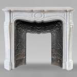 Carrara marble Pompadour mantel