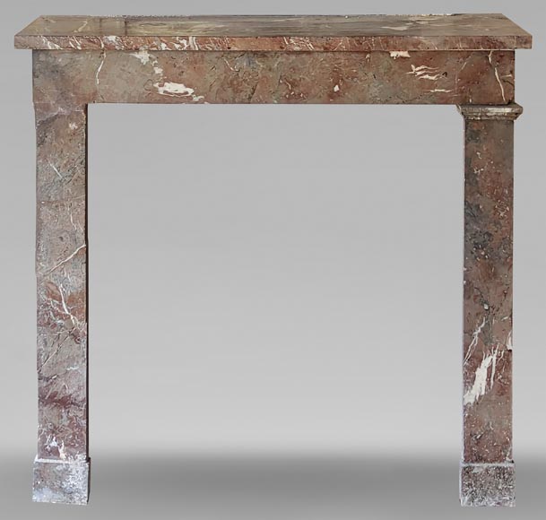Louis XVI style mantel in Rouge du Nord marble-0