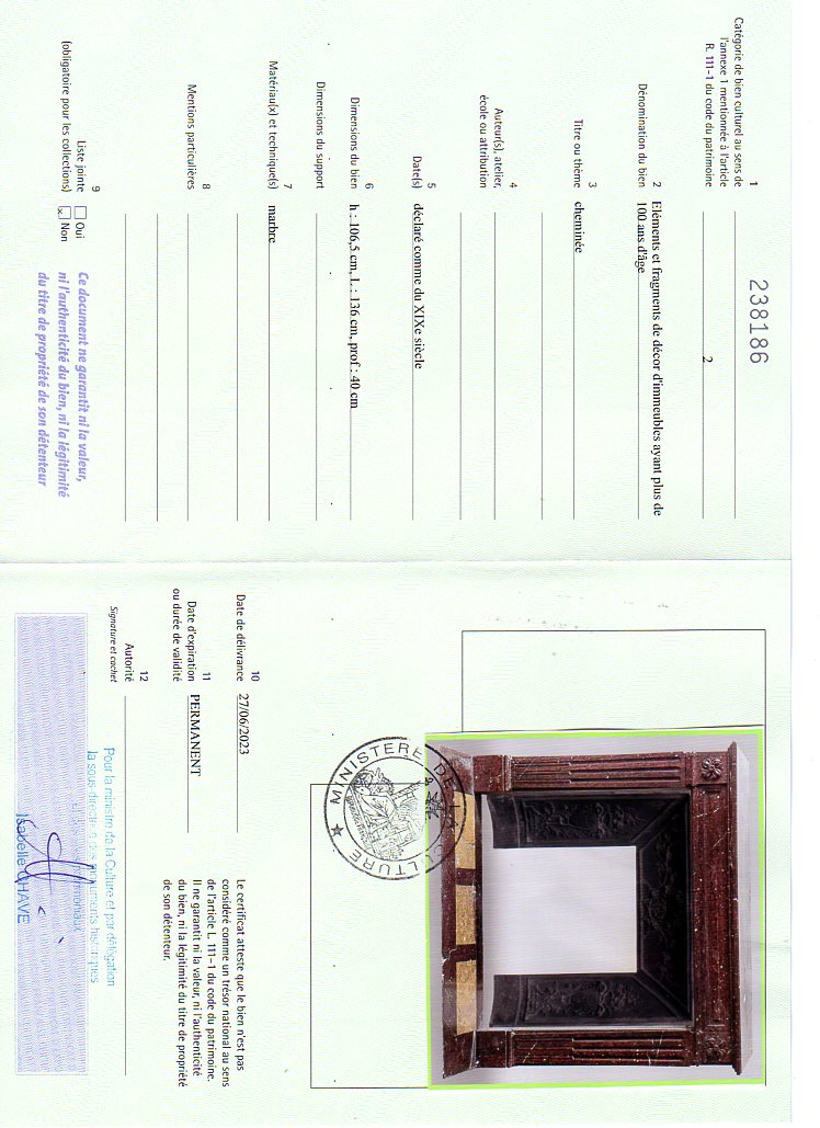 Export certificate