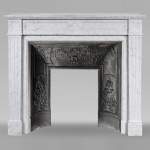 Louis XVI mantel in Carrara marble