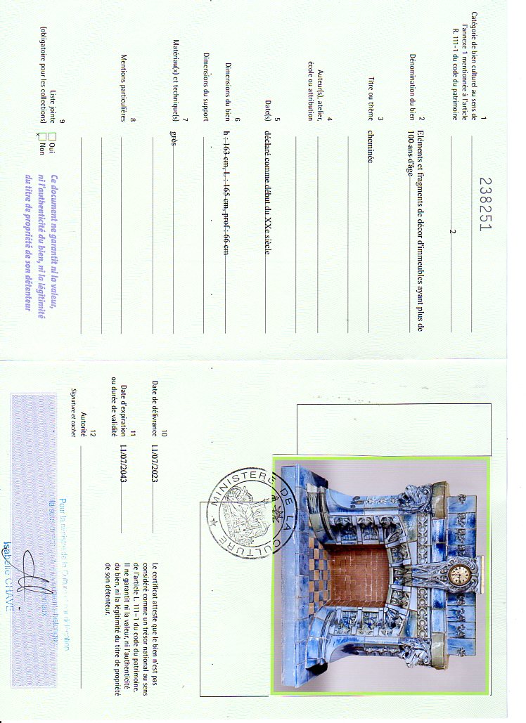 Export certificate