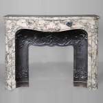 Louis XVI style mantel in Serravezza Breche